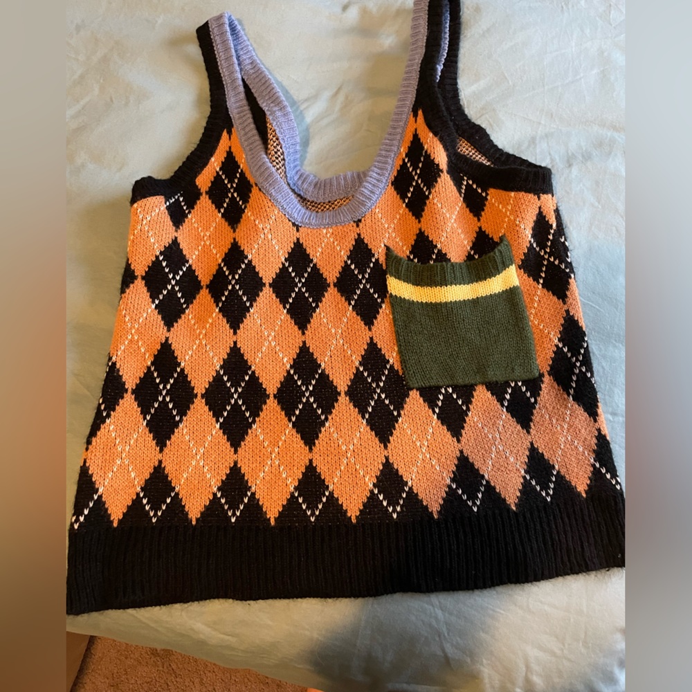 Checkered Sweater Vest